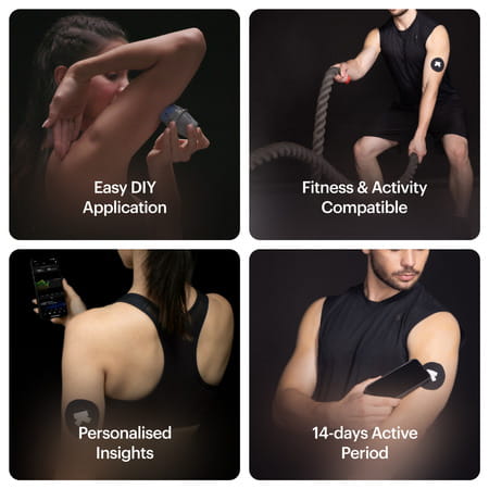 Ultrahuman M1 - Track Your Glucose - 24x7 Glucose Monitoring (2 Weeks - 1 Cgm)