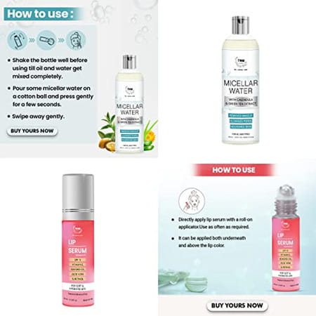 Tnw-The Natural Wash Skin & Lip Care Combo With Micellar Water & Lip Serum