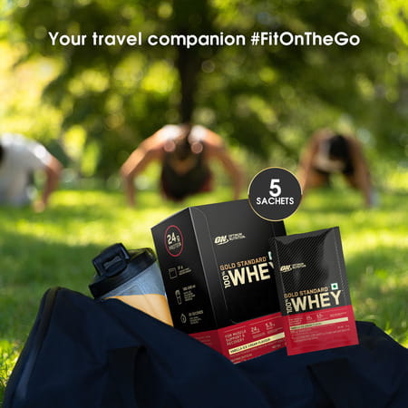 Optimum Nutrition Gold Standard 100% Whey Vanilla Ice Cream Flavour Sachets (5 * 31g) 155 Gm