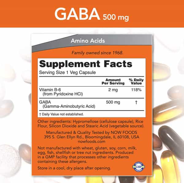 Now Gaba 500 Mg Capsule 200