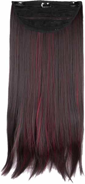 Streak Street Clip-In 24" Burgundy Straight Hair Extensions