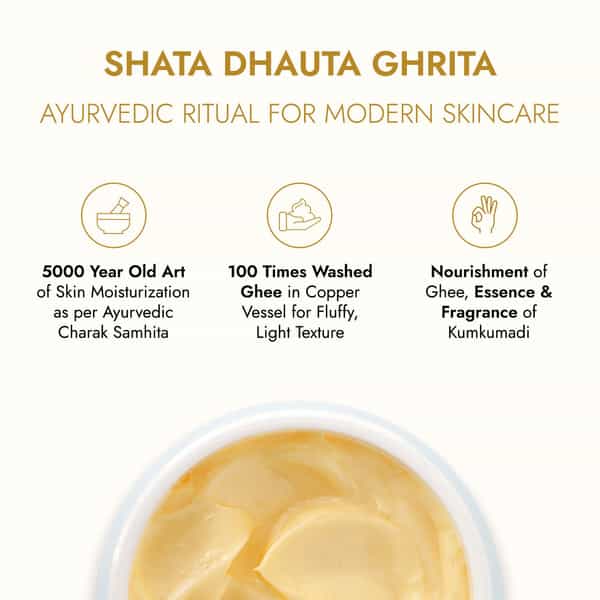Kapiva Ghee Kumkumadi Body Butter (200 G) | 100 Times Washed Ghee For 24 Hours Moisturization