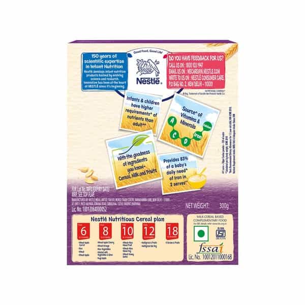 Nestle Cerelac Baby Cereal With Milk Grains And Fruits Baby Food (From 18 To 24 Months) Box Of 300 G
