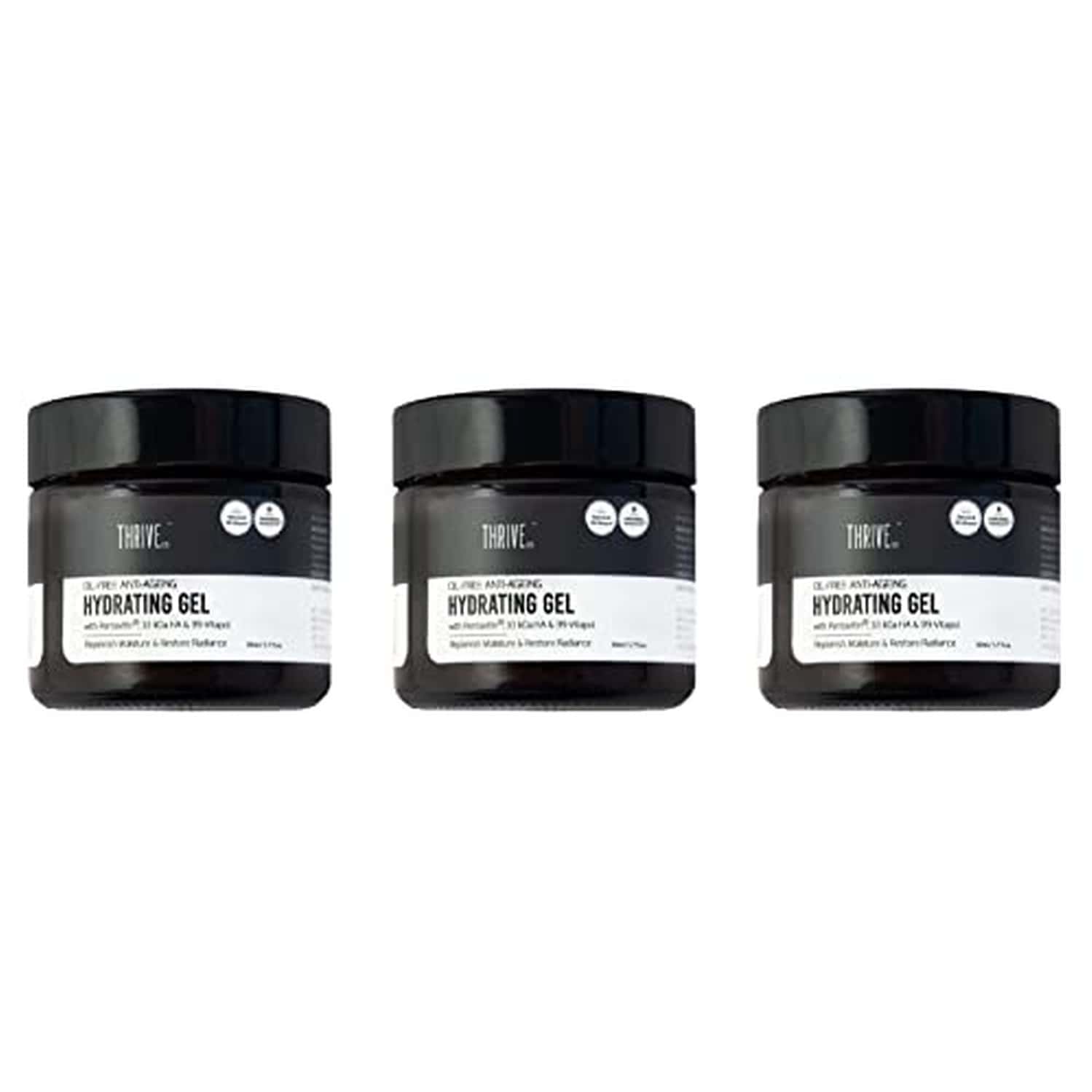 Thriveco Oil-Free Hydrating Gel For Ine Lines Hydration Wrinkles Acne50ml X Pack Of 3