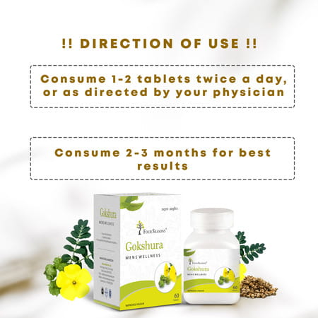 Four Seasons Gokshura Tablets, 60 Tabs | Boost Energy, Testosterone, Performance, Muscle, & Vigour