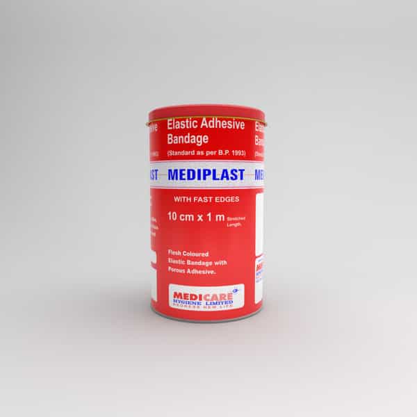 Medica Mediplast Elastic Adhesive Bandage 10Cm X 1Mtr - Secure Compression For Sports & Injury