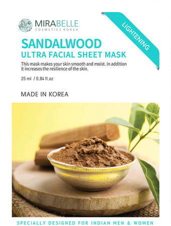 Mirabelle Sandalwood Ultra Facial Sheet Mask