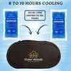 Outer Woods Insulin Cooler Bag Pro With 2 Ice Gel Packs | 8+ Hrs Cooling | Hard Case - Black