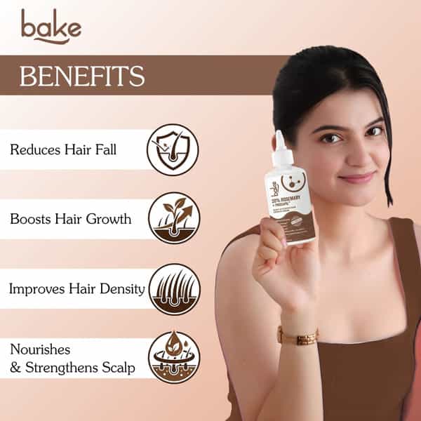 Bake 20% Rosemary & Procapil Hair Growth Serum For Stronger | Thicker Hair-200Ml