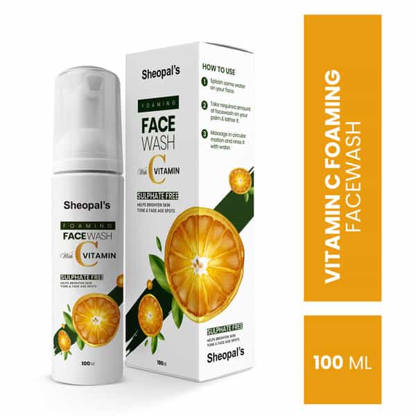 Sheopal's Vitamin C Foaming Face Wash: Reduces Dark Spots & Blemishes | ( 100Gm)