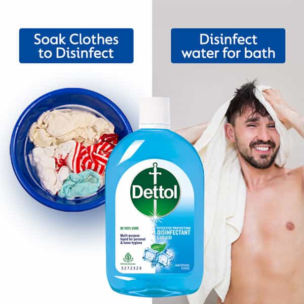 Dettol Liquid Disinfectant - Personal Hygiene Surface Disinfectant Floor Cleaner Menthol Cool 550Ml
