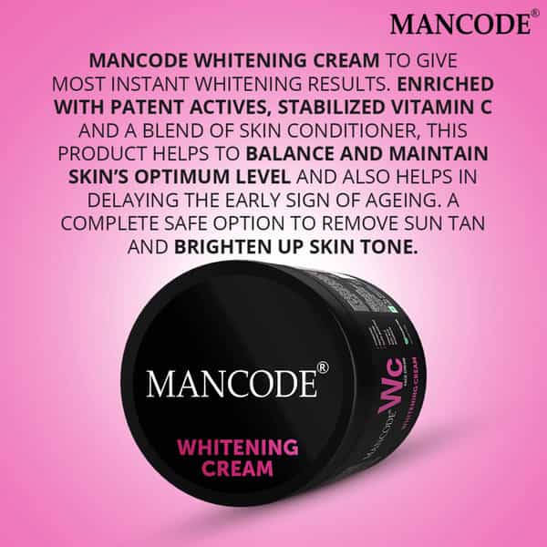 Mancode Whitening Cream 100Gm