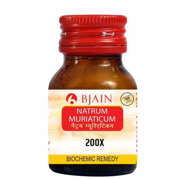 Bjain Natrum Muriaticum Biochemic Tablet 200X | 25Gm
