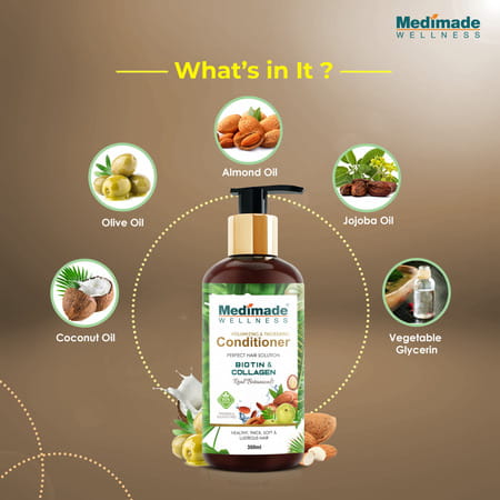 Medimade Volumizing And Thickening Hair Conditioner With Biotin & Collagen - 300 Ml X 2