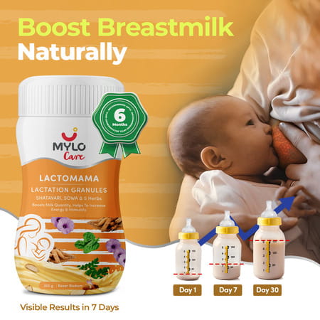 Mylo Lactomama Granules – Lactation Supplement 300G (Pack Of 1, Kesar Badam)