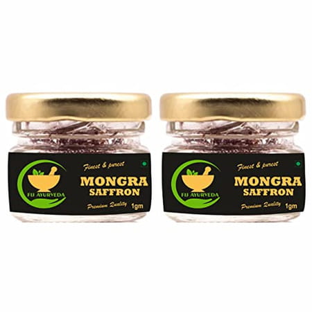 Fij Ayurveda Natural & Finest Grade A++ Mongra Saffron Thread Kesar - 2gm (Combo Pack)