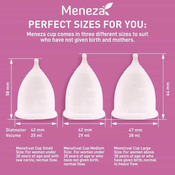 Meneza Menstrual Cup(Usa)- Large Size (For Women Above 30 Years Of Age)