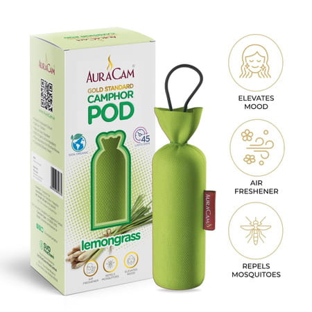 Auracam Gold Standard Camphor Pod Cone (Lemongrass) - Set Of 2