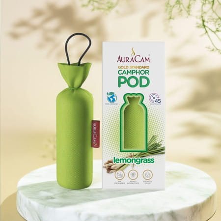 Auracam Gold Standard Camphor Pod Cone (Lemongrass) - Set Of 2