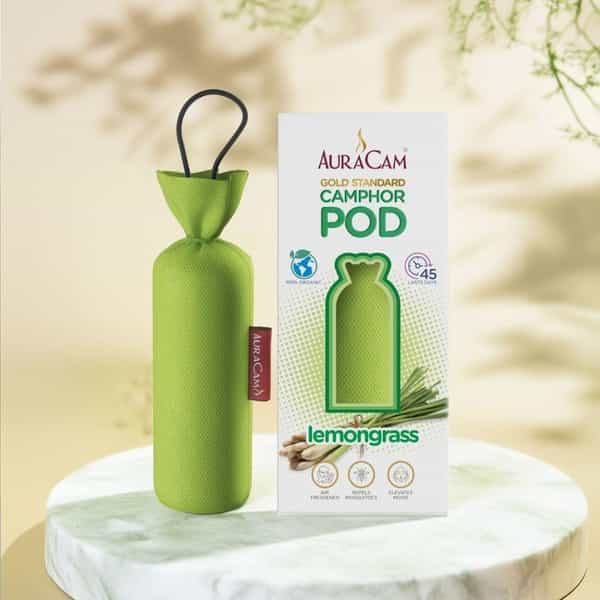 Auracam Gold Standard Camphor Pod Cone (Lemongrass) - Set Of 2
