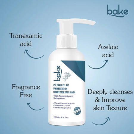 Bake 2% Tran-Zelaic Pigmentation Corrector Milky Face Wash (100Ml)
