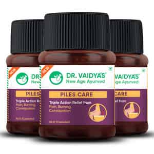 Dr. Vaidya's Piles Care-30 Capsules - Pack Of 3