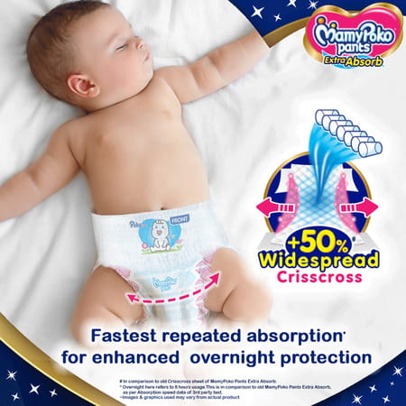 Mamypoko Pants Extra Absorb Diapers (Extra Large) 12-17 Kg - 96 Diapers
