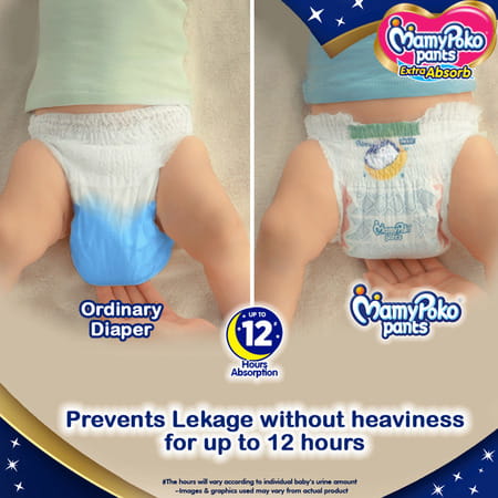 Mamypoko Pants Extra Absorb Diapers (Extra Large) 12-17 Kg - 96 Diapers