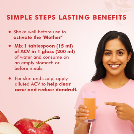 Dr. Morepen Apple Cider Vinegar With 2X Mother | Skin Hair & Weight Loss | 500 Ml