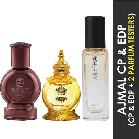 Ajmal Tempest & Mukhallat Al Wafa Each Of 12ml Cp & Aretha Edp 20ml Pack Of 3 For Men & Women