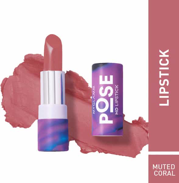 Myglamm Pose Hd Lipstick-Muted Coral