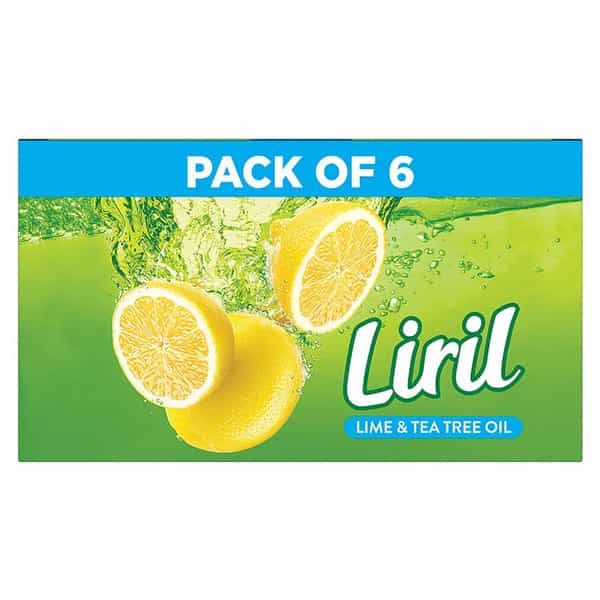 Liril Lime & Tea Tree Oil Soap 125 G (Pack Of 6)