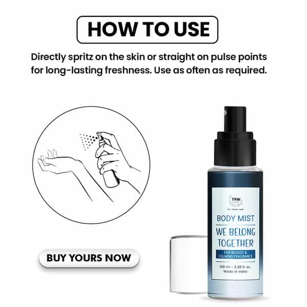 Tnw The Natural Wash We Belong Together Body Mist Woody & Calming Notes Unisex Fragrance
