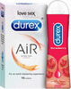 Durex Air Condoms For Men-10Count With Durex Strawberry Flavoured Lubricant Gel-50Ml