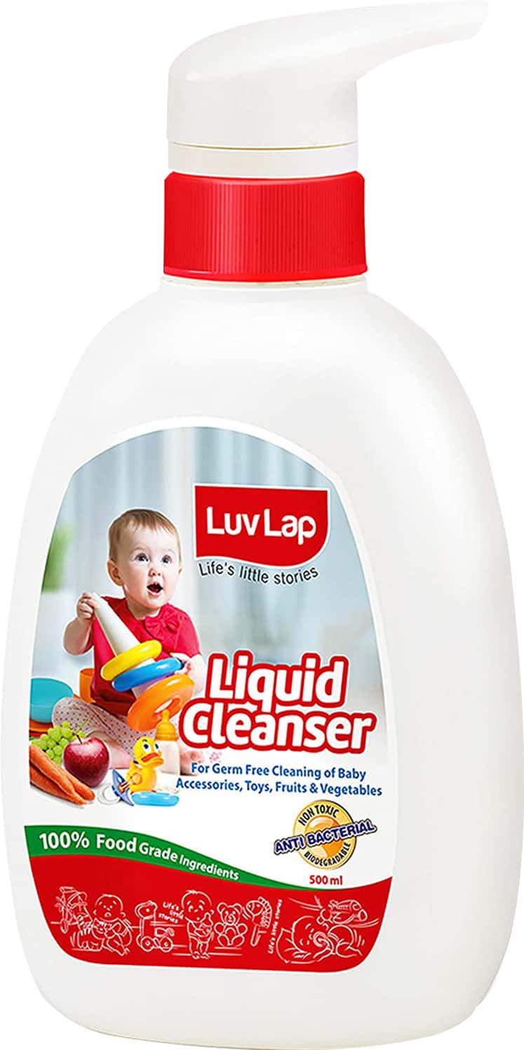 Luvlap Liquid Cleanser Anti-Bacterial Food Grade For Baby Bottles Accessories And Vegetables 500ml