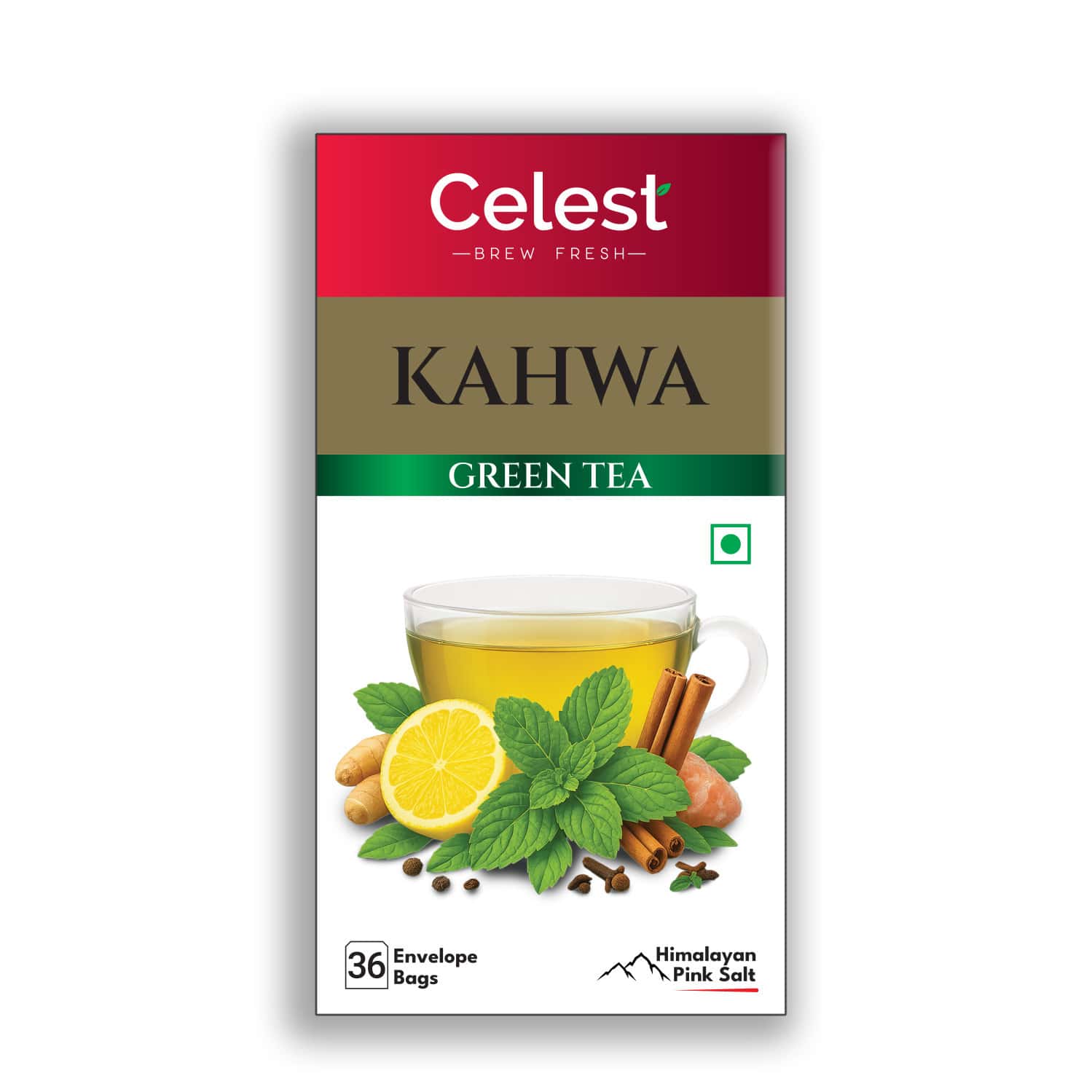 Celest Kahwa Green Tea | 36 Tea Bags