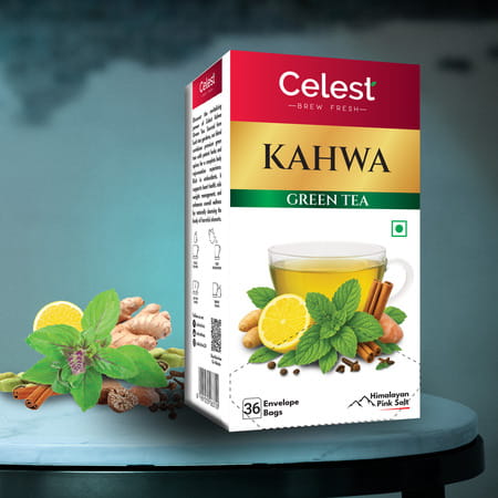 Celest Kahwa Green Tea | 36 Tea Bags