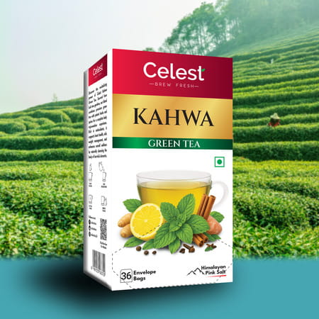 Celest Kahwa Green Tea | 36 Tea Bags