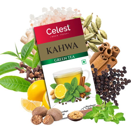 Celest Kahwa Green Tea | 36 Tea Bags