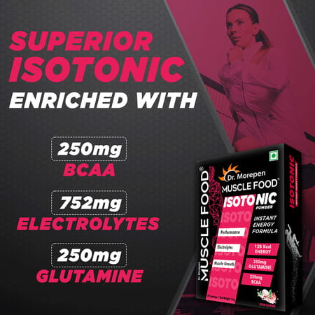 Dr. Morepen Muscle Food Isotonic Powder For Instant Energy And Hydration Litchi Flavour - 1kg