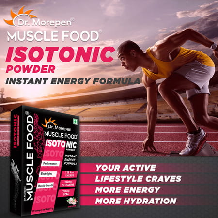 Dr. Morepen Muscle Food Isotonic Powder For Instant Energy And Hydration Litchi Flavour - 1kg