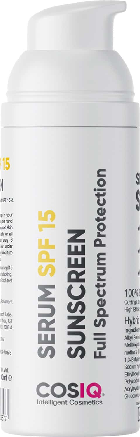 Cos-Iq Indoor Sunscreen Serum Spf 15 Pa++++ Broad Spectrum 30ml Uva Uvb And Ir Protection