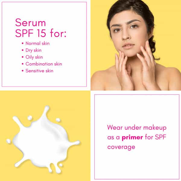 Cos-Iq Indoor Sunscreen Serum Spf 15 Pa++++ Broad Spectrum 30Ml Uva Uvb And Ir Protection