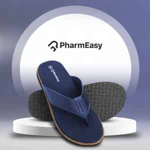 Pharmeasy Men's Diabetic & Orthopedic Slippers - Royal Blue - Size Uk 11
