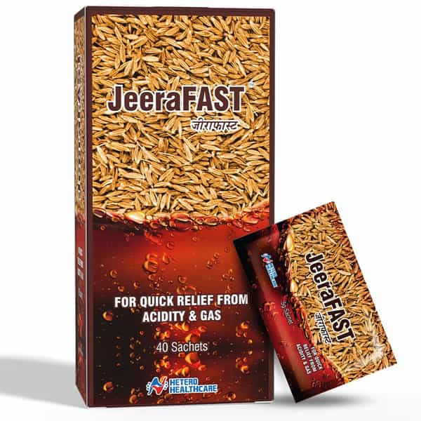 Jeerafast - Instant Relief From Acidity And Gas With Active Jeera (40 X 5G Sachets (Pack Of 2))