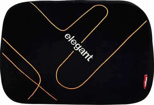 Elegant Fur Memory Foam Lumbar Support Pillow Black