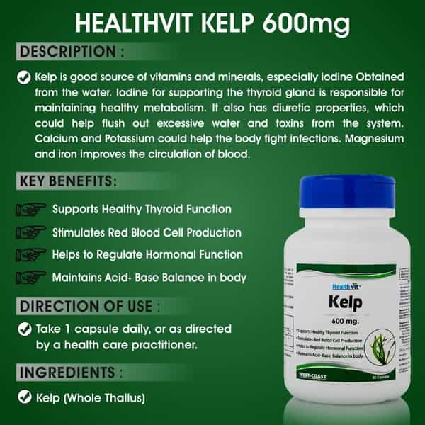 Healthvit Kelp 600 Mg - 60 Capsules
