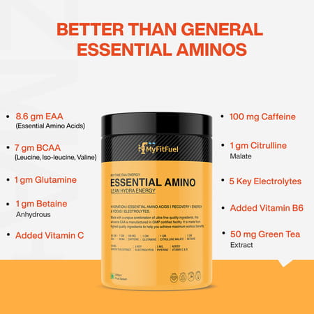 Myfitfuel Anytime Eaa Energy (200g | Mango) (Essential Amino Acid) Hydration | Repair & Recovery