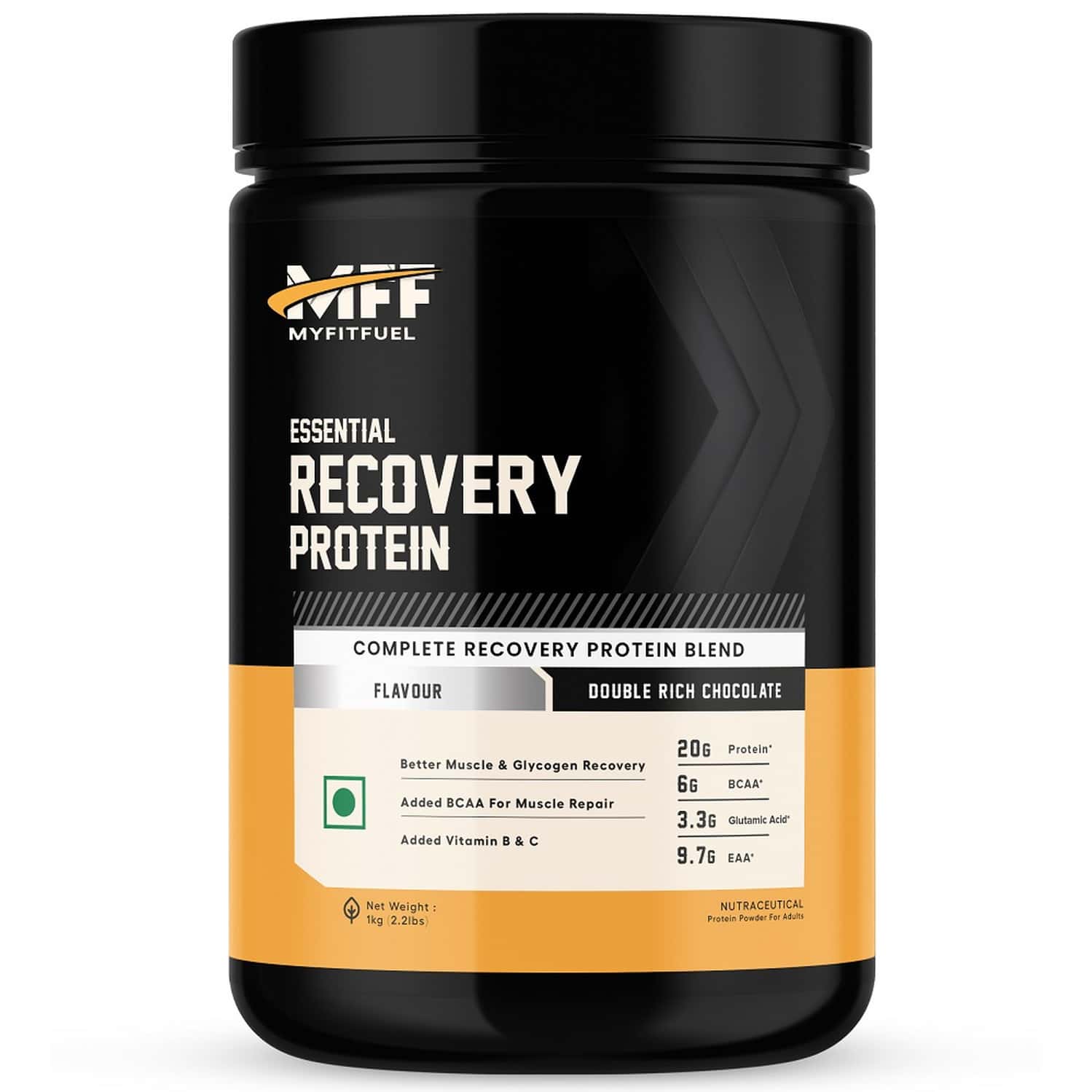 Myfitfuel Mff Essential Recovery Protein | Post Workout Recovery (double Rich Chocolate | 1 Kg)