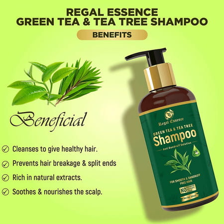 Regal Essence Green Tea & Tea Tree Shampoo For Hair Revitalizing 300 Ml
